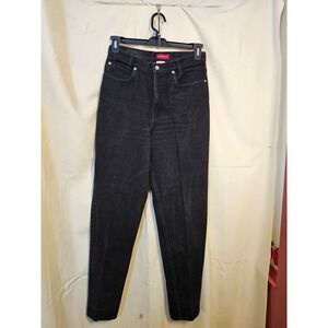Vintage Palmetto's High Waisted Mom Jeans Black Denim Tapered Leg 11 Average